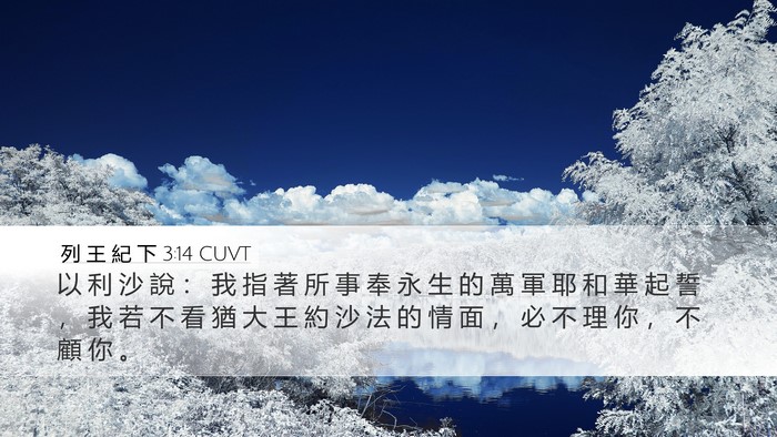 列 王 紀 下 3:14 CUVT Bible Verse Image