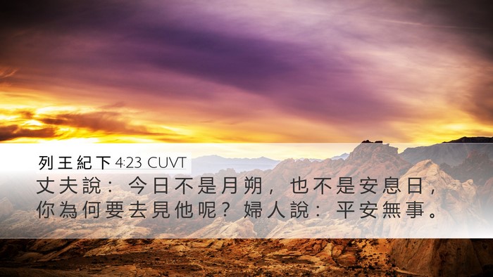列 王 紀 下 4:23 CUVT Bible Verse Image