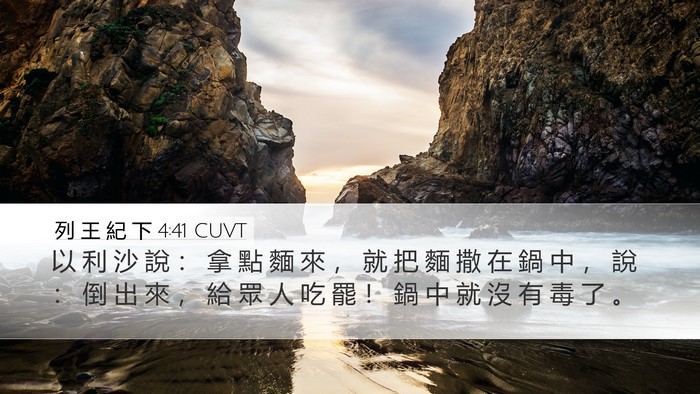 列 王 紀 下 4:41 CUVT Bible Verse Image