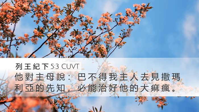 列 王 紀 下 5:3 CUVT Bible Verse Image