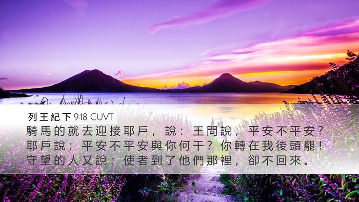 列 王 紀 下 9:18 CUVT Bible Verse Image