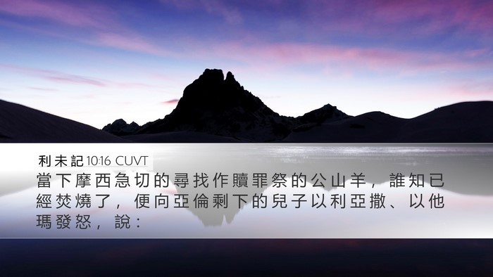 利 未 記 10:16 CUVT Bible Verse Image
