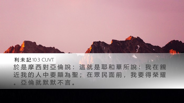 利 未 記 10:3 CUVT Bible Verse Image