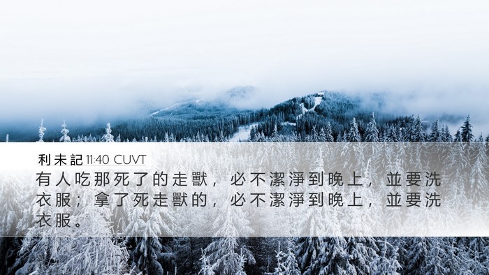 利 未 記 11:40 CUVT Bible Verse Image