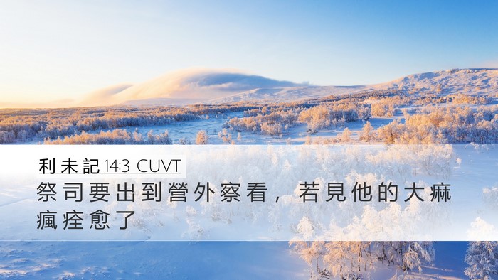 利 未 記 14:3 CUVT Bible Verse Image