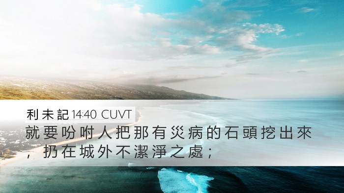 利 未 記 14:40 CUVT Bible Verse Image