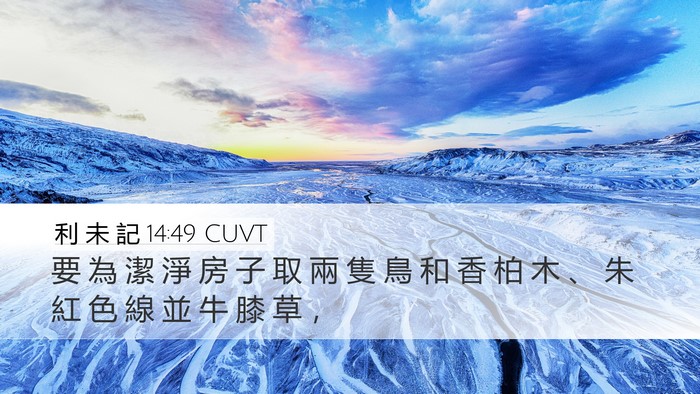 利 未 記 14:49 CUVT Bible Verse Image