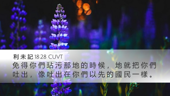 利 未 記 18:28 CUVT Bible Verse Image