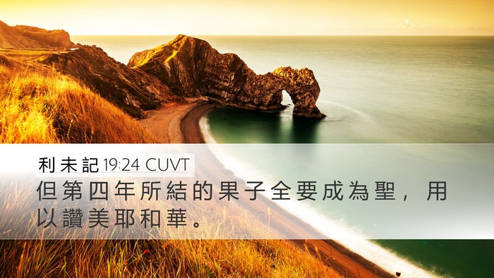 利 未 記 19:24 CUVT Desktop Wallpaper - 但 第 四 年 所 結 的 果 子 全 要 成 - Desktop Bible Verse Wallpaper