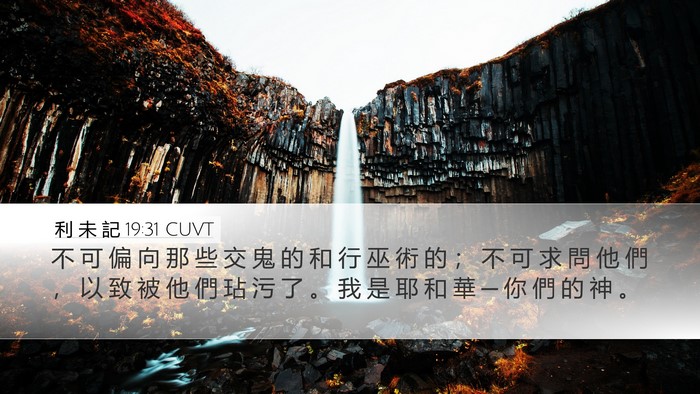 利 未 記 19:31 CUVT Bible Verse Image