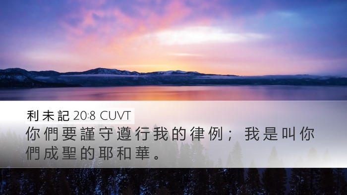 利 未 記 20:8 CUVT Desktop Wallpaper - 你 們 要 謹 守 遵 行 我 的 律 例 ； - Desktop Bible Verse Wallpaper