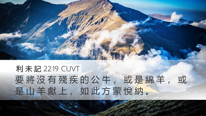 利 未 記 22:19 CUVT Bible Verse Image