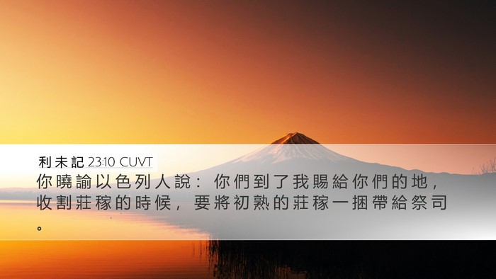 利 未 記 23:10 CUVT Bible Verse Image