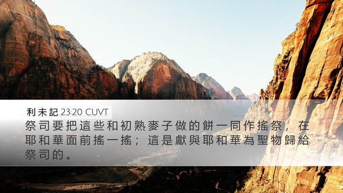 利 未 記 23:20 CUVT Bible Verse Image