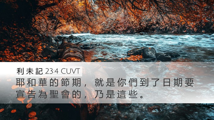 利 未 記 23:4 CUVT Desktop Wallpaper - 耶 和 華 的 節 期 ， 就 是 你 們 到 - Desktop Bible Verse Wallpaper