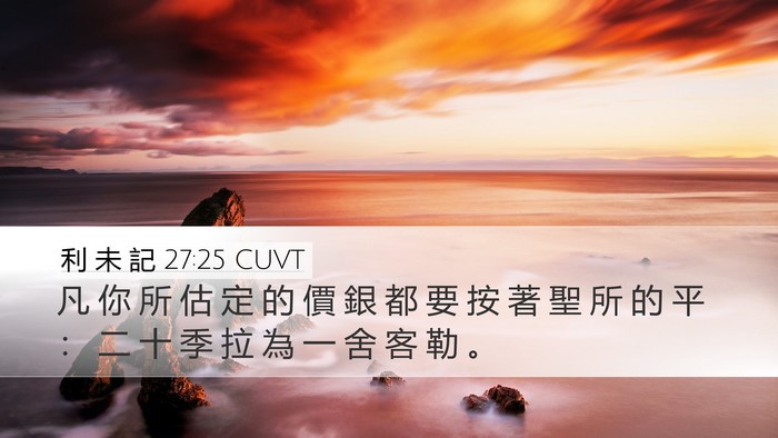 利 未 記 27:25 CUVT Bible Verse Image