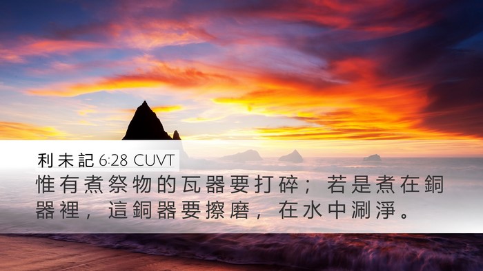 利 未 記 6:28 CUVT Bible Verse Image