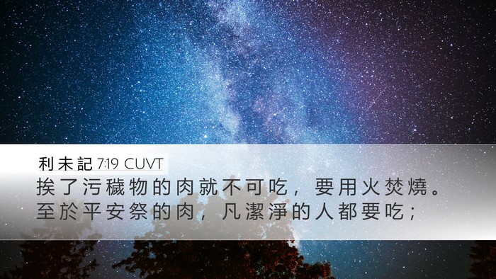 利 未 記 7:19 CUVT Bible Verse Image