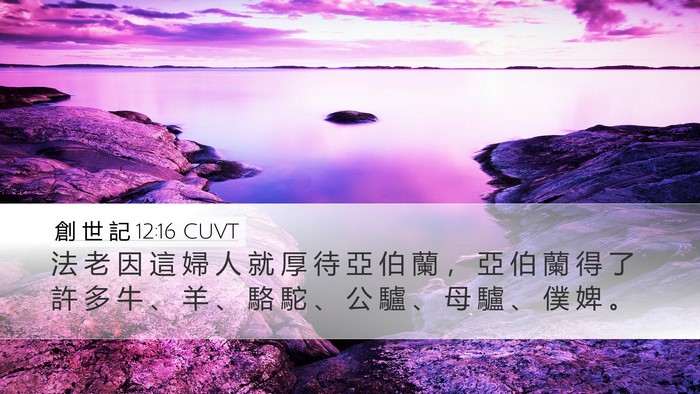 創 世 記 12:16 CUVT Bible Verse Image