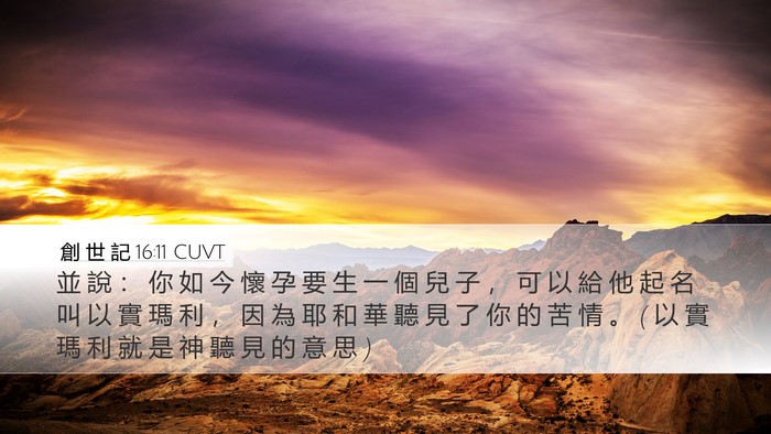創 世 記 16:11 CUVT Bible Verse Image