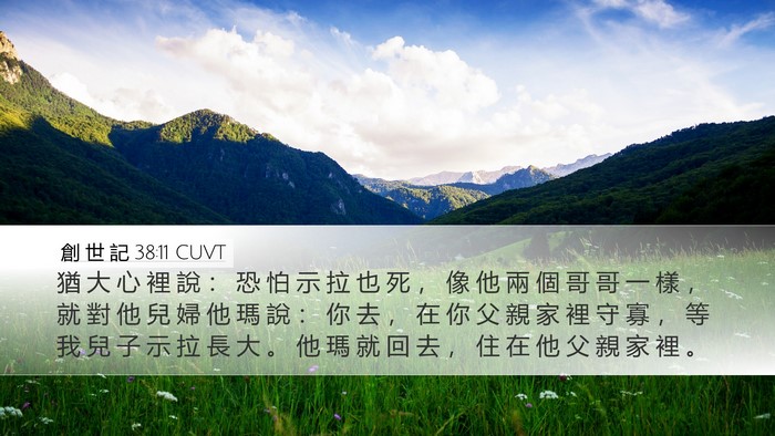 創 世 記 38:11 CUVT Bible Verse Image