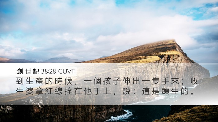創 世 記 38:28 CUVT Bible Verse Image