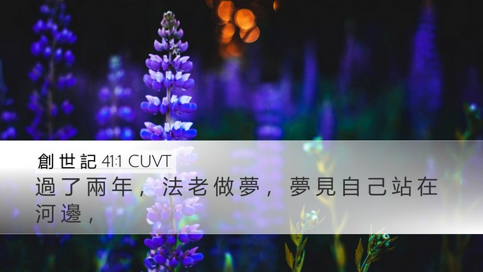 創 世 記 41:1 CUVT Desktop Wallpaper - 過 了 兩 年 ， 法 老 做 夢 ， 夢 見 - Desktop Bible Verse Wallpaper