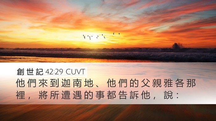 創 世 記 42:29 CUVT Bible Verse Image