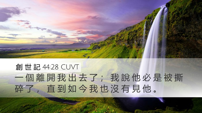 創 世 記 44:28 CUVT Bible Verse Image