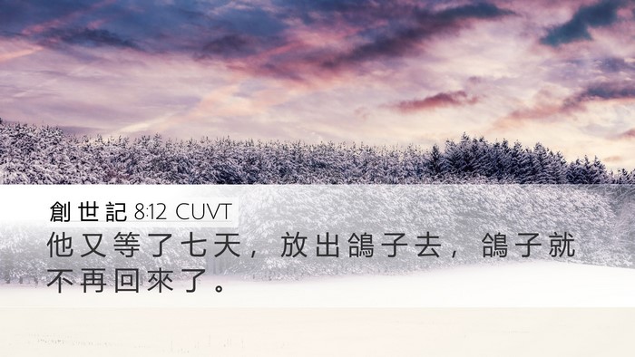 創 世 記 8:12 CUVT Bible Verse Image