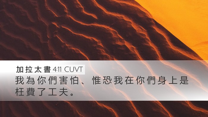 加 拉 太 書 4:11 CUVT Bible Verse Image