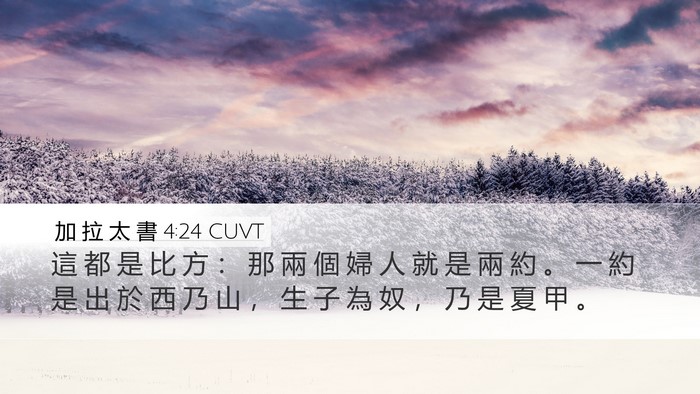 加 拉 太 書 4:24 CUVT Bible Verse Image