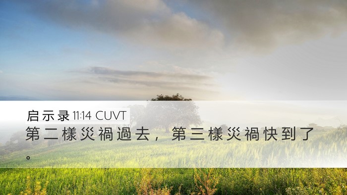 启 示 录 11:14 CUVT Bible Verse Image