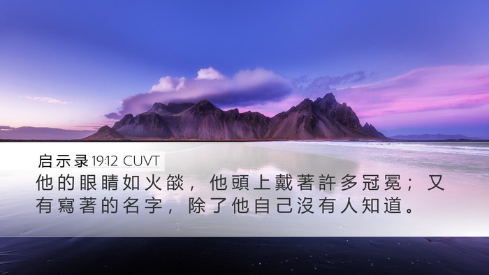 启 示 录 19:12 CUVT Bible Verse Image
