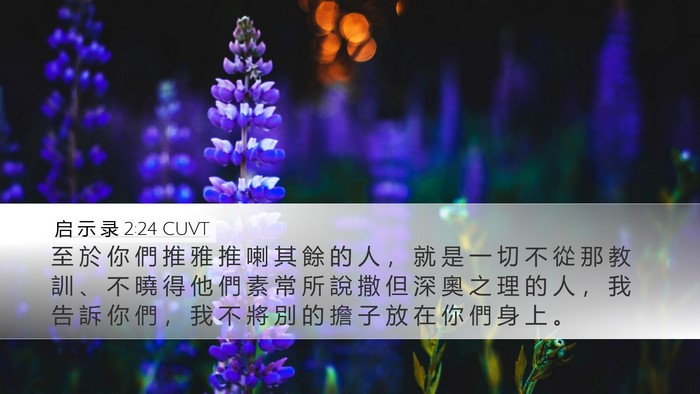 启 示 录 2:24 CUVT Bible Verse Image