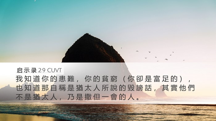 启 示 录 2:9 CUVT Bible Verse Image