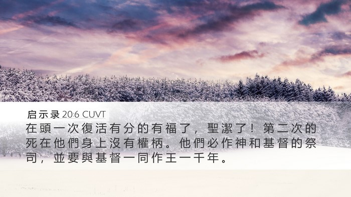 启 示 录 20:6 CUVT Bible Verse Image
