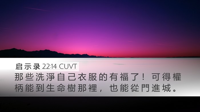 启 示 录 22:14 CUVT Bible Verse Image