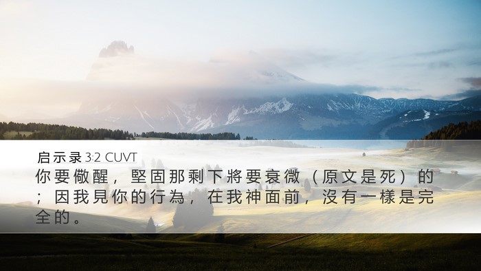 启 示 录 3:2 CUVT Bible Verse Image