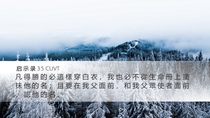 启 示 录 3:5 CUVT Bible Verse Image