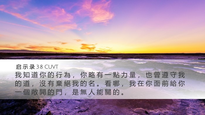 启 示 录 3:8 CUVT Bible Verse Image