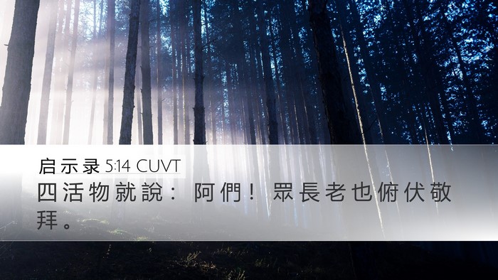 启 示 录 5:14 CUVT Bible Verse Image
