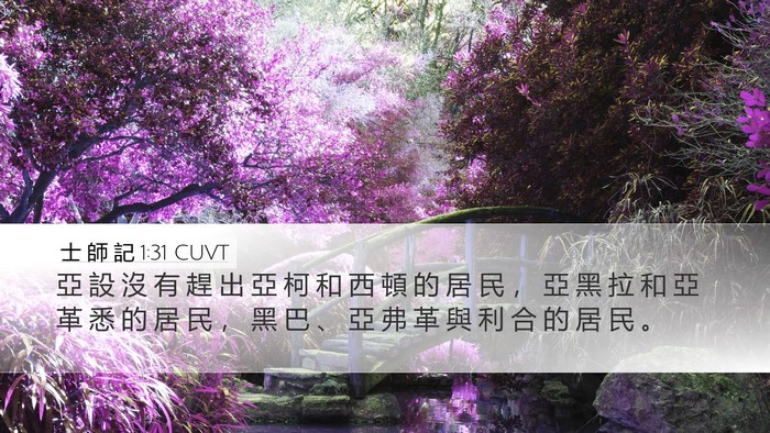 士 師 記 1:31 CUVT Bible Verse Image