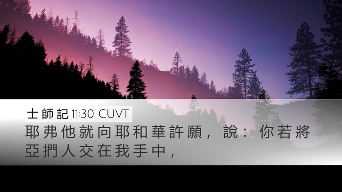 士 師 記 11:30 CUVT Bible Verse Image