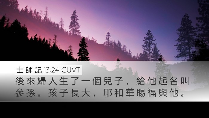 士 師 記 13:24 CUVT Bible Verse Image
