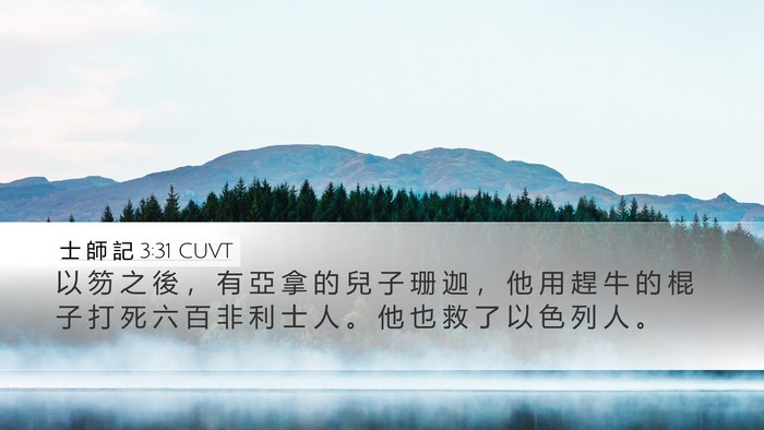 士 師 記 3:31 CUVT Bible Verse Image
