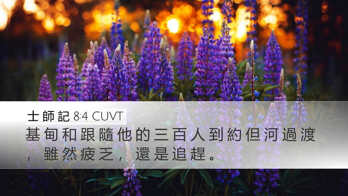士 師 記 8:4 CUVT Bible Verse Image