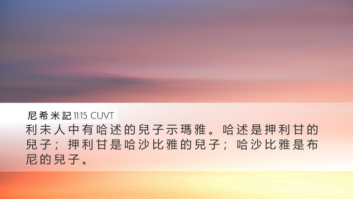尼 希 米 記 11:15 CUVT Bible Verse Image