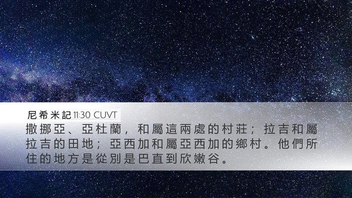尼 希 米 記 11:30 CUVT Bible Verse Image