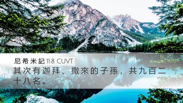 尼 希 米 記 11:8 CUVT Desktop Wallpaper - 其 次 有 迦 拜 、 撒 來 的 子 孫 ， - Desktop Bible Verse Wallpaper